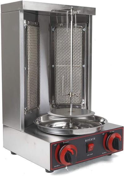 Elektrische verticale grill voor kip en döner, 3000 W - Tafelgrill en BBQ voor binnen en buiten