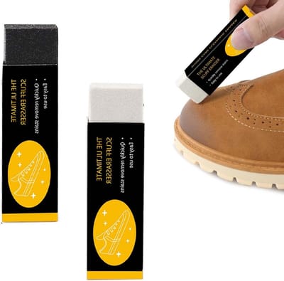 2 Stuks Magische Schoenreinigers, Suede Schoenreinigers, Vlekverwijderaars voor Leer en Sneakers, Effectieve Schoonmaak Spons voor Diverse Materialen