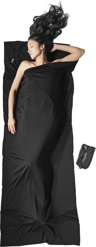 Cocoon Travelsheet, 100% Merino Wool (Maat - 220 x 85 cm, Kleur - BLACK)