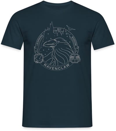 Harry Potter Ravenklauw Lineart T-Shirt Heren