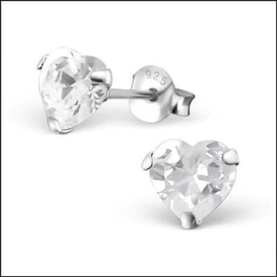 Aramat Jewels | Oorbellen | 925 Zilveren Zirkonia Oorbellen Luxe - Sprankelende Oorstekers | 6mm / Transparant | |6mm | Zilver | Kinderen, Volwassenen | Verkleurd niet
