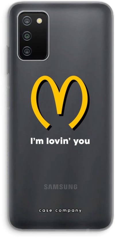 Case Company® - Hoesje geschikt voor Samsung Galaxy A03S hoesje - I'm lovin' you - Soft Cover Telefoonhoesje - Bescherming aan alle Kanten en Schermrand