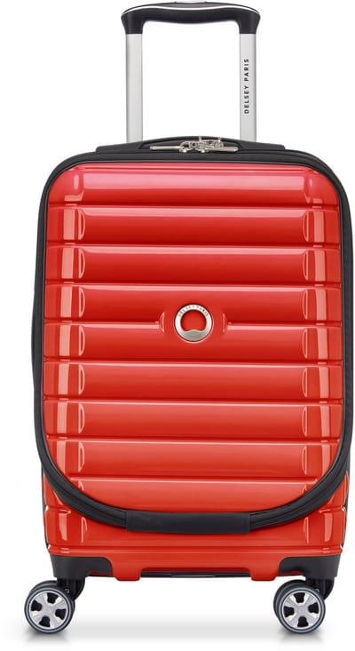 DELSEY Shadow 5.0 Business Handbagage Koffer 55 cm Expandable TSA-slot USB-poort 15,6 Inch Laptopvak - Red