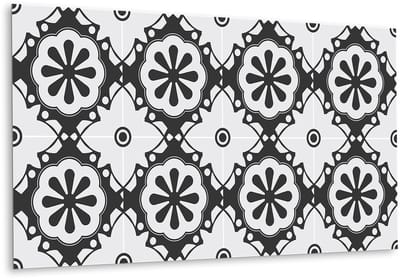 Tulup PVC Wandpaneel - Donker Geometrisch Patroon Vinyl Wandpaneel - 100 cm x 50 cm - Grijs Wandbekleding Vinyl - 1 stuk - Zelfklevende Wandbekleding - Mozaïek Wandpaneel - PVC Wandpaneel - Plaktegels Keuken en Badkamer