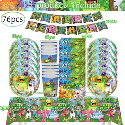 Mon Monde Musical Décoration d'Anniversaire 20 personnes Vaisselle Jetable Nappe Assiette Baby Shower Cadeau pour Enfants Fournitures de Fête Garçon