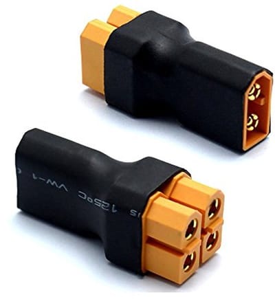 Parallelle XT60-stekker adapter - 1 mannelijke naar 2 vrouwelijke stekkers voor RC Lipo-batterijen