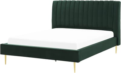 MARVILLE - Tweepersoonsbed - Smaragdgroen - 180 x 200 cm - Fluweel