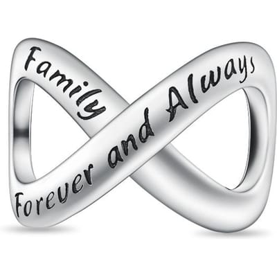 Hangers Bedels Kralen Koper Oneindigheidssymbool Kralen Passend op Originele Armbanden Voor Sieraden Maken Valentijnsdag Cadeaus white