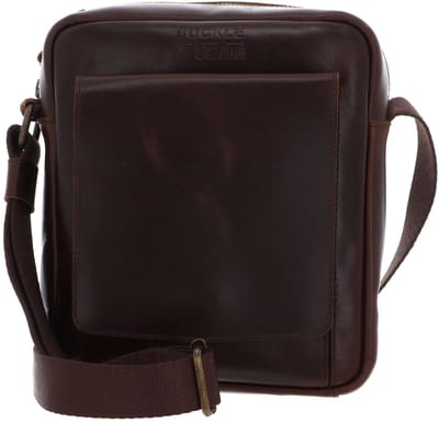 BUCKLE & SEAM schoudertas Collector Reporter Bag Brown / Blu bruine