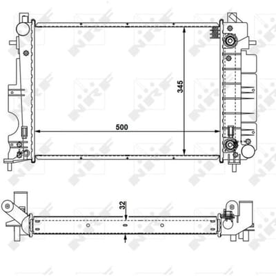 Radiator, motorkoeling NRF 58109