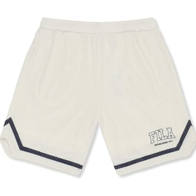 FILA Villanova Loose Mesh Basketball Shorts Egret Maat: 146/152 | Broeken Outlet | Unisex | Wit