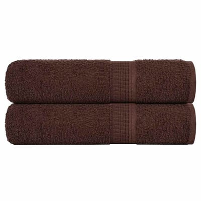 vidaXL - Badhanddoeken - FROGN - 2 - st - 100x150 - cm - 360 - g/m² - bruin