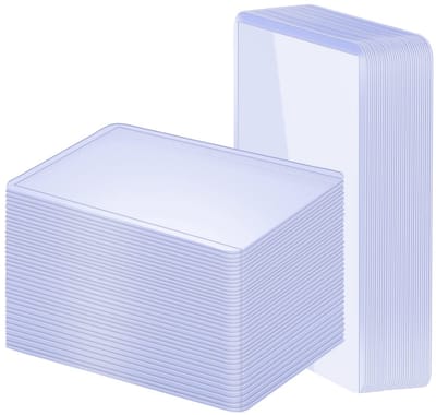 longziming -Toploaders voor Kaarten – 100 Stuks Harde PVC Kaarthouders – Transparante Beschermhoezen voor Verzamelkaarten, Sportkaarten & Spelkaarten – 7,6x10,1 cm