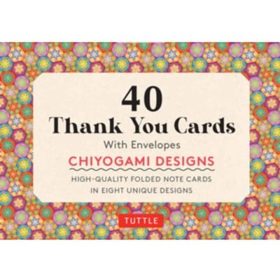 Chiyogami, 40 Thank You Cards With Envelopes: (4 1/2 X 3 Inch Blank Cards In 8 Unique Designs) - Tuttle Studio