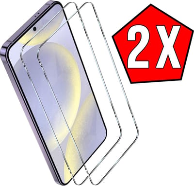 Casemania Glas Geschikt voor Samsung Galaxy S24 Screenprotector Glas Gehard - Tempered Glass - Volledige Bescherming - 2 Stuks