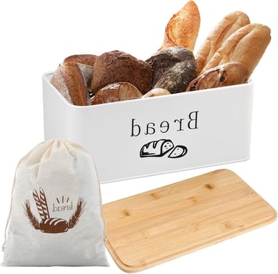 Retro broodtrommel met deksel en snijplank, ideale opbergdoos voor brood en bakwaren, houdt je brood vers en lekker langer.