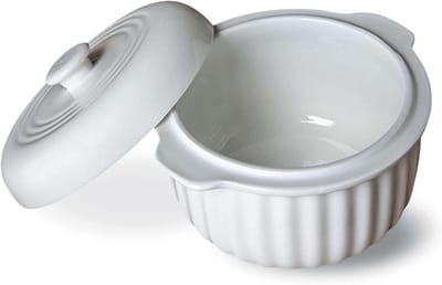 Soepkommen met handvatten - Magnetron mok - Warme maaltijden - Oven en magnetronbestendig - 450ml - Wit