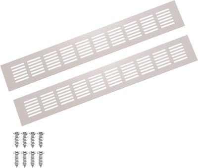 Deur Ventilatieopening - Ventilatierooster Kast - Luchtcirculatie Verbeteren - Aluminiumlegering Lamellen - 40 x 6 cm - Grijs