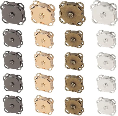 20 Stuks Magnetische Knopen voor DIY Projecten, Handtassen, Kleding en Jassen in 4 Kleuren