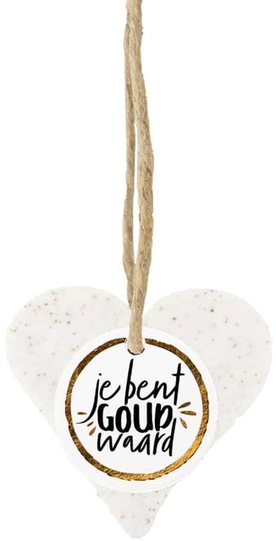 100%LEUK - Zeephart - Wit - Je bent goud waard
