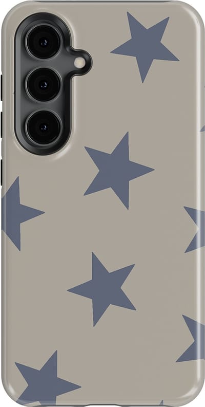 DripCase Hoesje Samsung Galaxy S24 | Sterren Design | Magnetisch Opladen | 2-in-1 Ontwerp | Stars Backcover Slate Sky