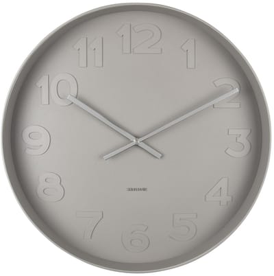 Karlsson Wandklok Mr. Grey - Grijs - Ø51cm - Wandklok
