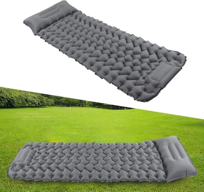Dailygoods- Luchtmatras Snel Opblaasbaar - 196 x 68 x 9 cm - Nylon Waterdicht - Voetpomp Geïntegreerd - Hoog Belastbaar tot 200 kg - Duurzaam en Scheurbestendig - Slaapmat