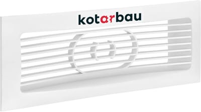 Systeemventilatierooster Rechthoekig met Terugstroomklep en Flens Wit
