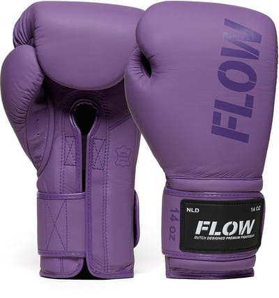 Flow - Challenge Bokshandschoenen - Echt Leer - Paars 16 oz