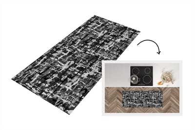 Keukenloper - Loper keuken - Camouflage - Verf - Patronen - 120x50 cm - Keukenloper vinyl