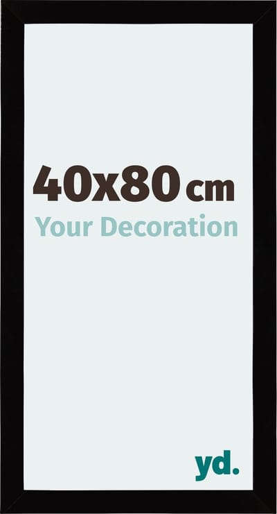 Your Decoration - Fotolijst 40x80 cm - MDF - Zwart Hoogglans - Mura