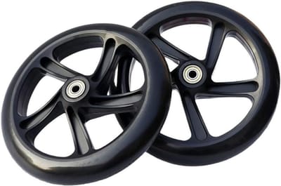 Duurzame en Stille Roller Skate Wielen van PU, Geschikt voor Scooters en Trolleys, 180mm x 30mm Transparant