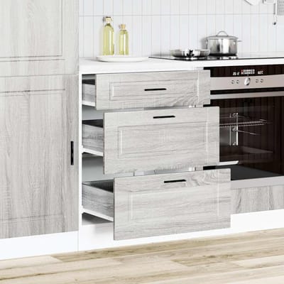 vidaXL - Onderkast - Porto - bewerkt - hout - grijs - sonoma - eiken