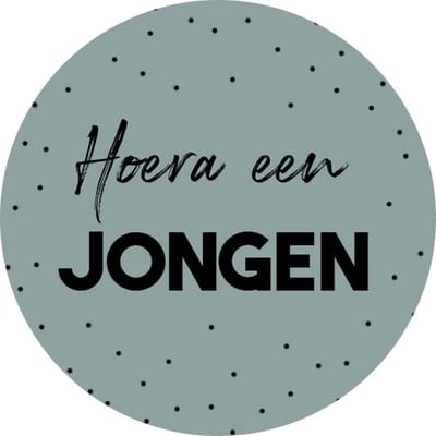 Geboorte sticker jongen Hoera een jongen - cadeausticker baby - sluitsticker envelop - kraamcadeau sticker - 20 stuks