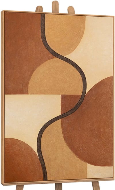 Canvas schilderij handgeschilderd intertwining forms abstract – YS-Art Gallery – Luxe wanddecoratie voor woonkamer – Modern schilderij voor slaapkamer en hal