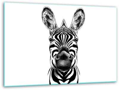 TMK ArtDeko - Snijplank - 40x30 cm - Gehard Glas - Zebra Motief