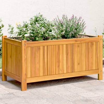 vidaXL - Plantenbak - met - voering - 80x42x40 - cm - massief - acaciahout