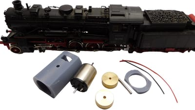 micromotor HR014F motor ombouwset voor Roco DB DR DRG ÖBB BR 58, Sächs XIII H, Baden G12, u.a.