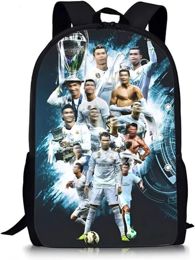 Voetbal Rugzak - Kinderrugzak Schooltas - School en Vervoer - Waterdicht Nylon Materiaal - 40 x 30 x 13 cm