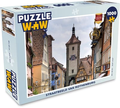 Puzzel Straatbeeld van Rothenburg - Legpuzzel - Puzzel 1000 stukjes volwassenen
