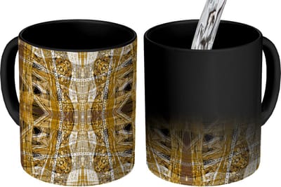 Magische Mok - Foto op Warmte Mokken - Koffiemok - Goud - Afrika - Patronen - Dieren - Magic Mok - Beker - 350 ML - Theemok