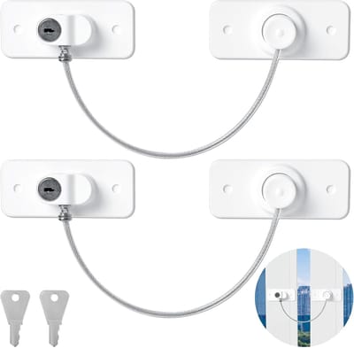 Veiligheidsslot Set - Kinderslot Kast - Huis Beveiligen - Flexibele Installatie - 2 stuks - Wit