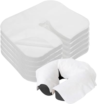 Sleufdoekjes voor neussleuven, comfortabel en hygiënisch, geschikt voor massagestoelen en behandelingsstoelen, 36 x 27 cm, vliesstof, gezichtskussens, massageaccessoires