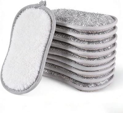 10 Stuks Dubbelzijdige Keuken Afwas Sponzen, Herbruikbare Microvezel Sponzen voor Afwassen, Huishoudelijke Schoonmaak en Keukenaccessoires