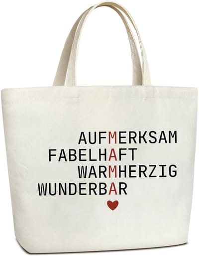Dailygoods- Tote Bag Groot - Katoenen Shopper - Handtas - Cadeau voor Moeder - Verjaardag - Kerst