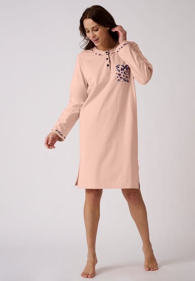Damart - Slipdress mesh jersey, lengte 95 cm - Dames - Roze - 38-40 (S)