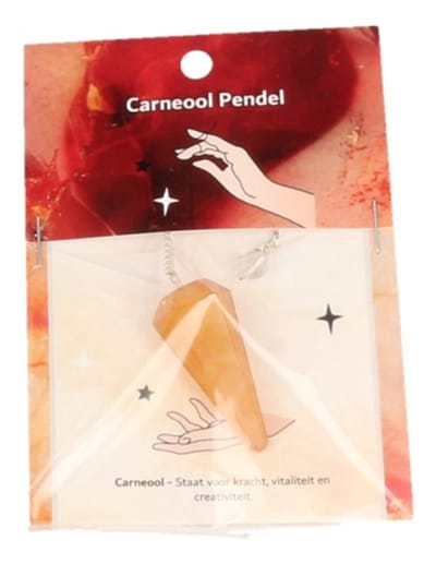 Pendel facet + kaart Carneool