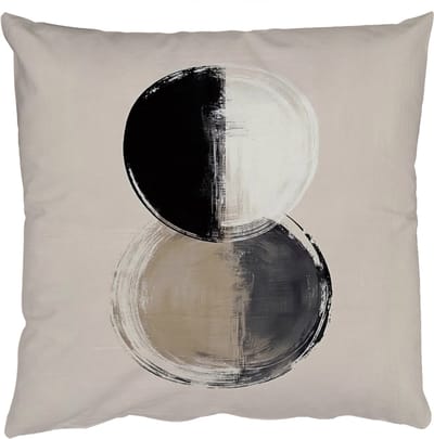 Sierkussens - Kussentjes Woonkamer - 50x50 cm - Cirkels - Strepen - Minimalistisch - Zwart