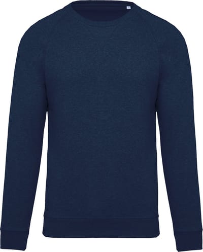 Kariban Herensweater BIO ronde hals raglanmouwen K480 - French Navy Heather - S