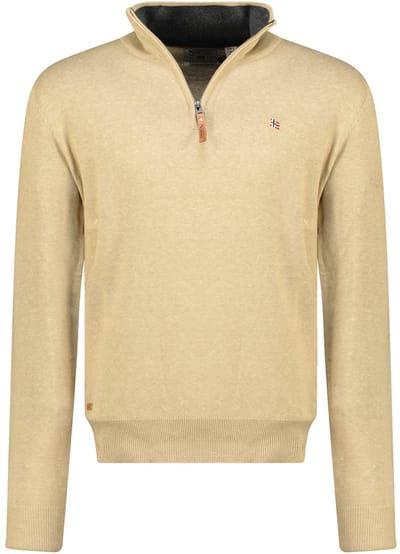Geographical Norway Fregate Heren Trui Opstaande Kraag Beige - 3XL
